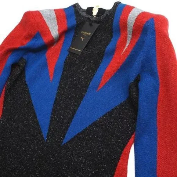 PUMA x BALMAIN Women's Jacquard Dress - Picture 8 of 10